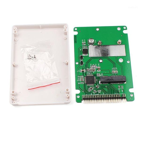 

new st6008c mini sata msata ssd to 44pin ide adapter with case as 2.5" hdd sintech1
