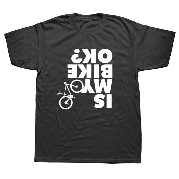 

sport is my biker ok funny gift dad father mountain bikes t-shirt men short sleeve o neck t shirt