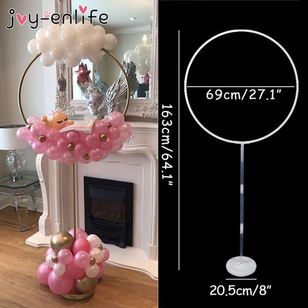 

new round circle balloons stand balloon hoop holder arch weddng backdrop ballon farme baby shower kids birthday party decoration