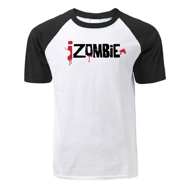 

sport new personalized raglan tees men's fashion izombie tv show logo half dead fully awesome summer men cotton short-sleeve t-shirt
