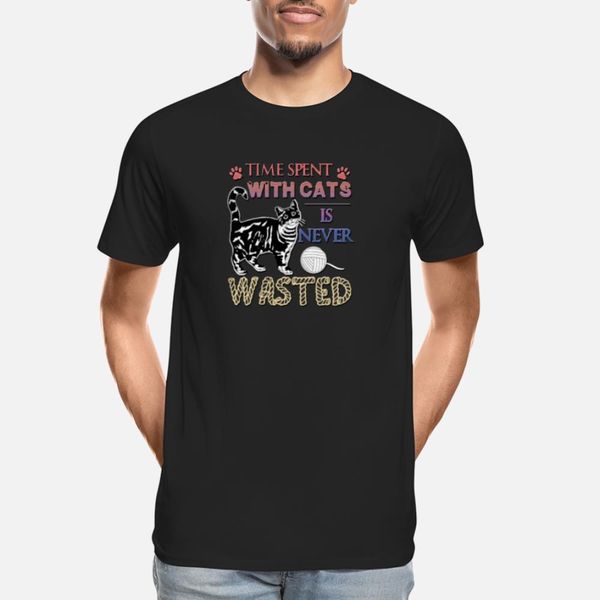 

time spent with cats is never wasted designers graphic t shirt crewneck breathable custom tracksuit hoodie sweatshirt