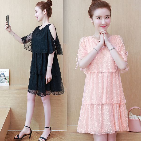 

women ladies will see beautiful ribbon plus size 3xl-l-5xl releases thin occasional shirt broken beach dress mini r2pp, Black;gray