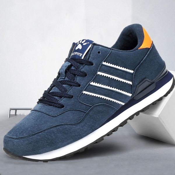 

men casual shoes light artificial leather sneakers new autumn comfort spring outdoor breathable casual flats shoes men lj200812, Black