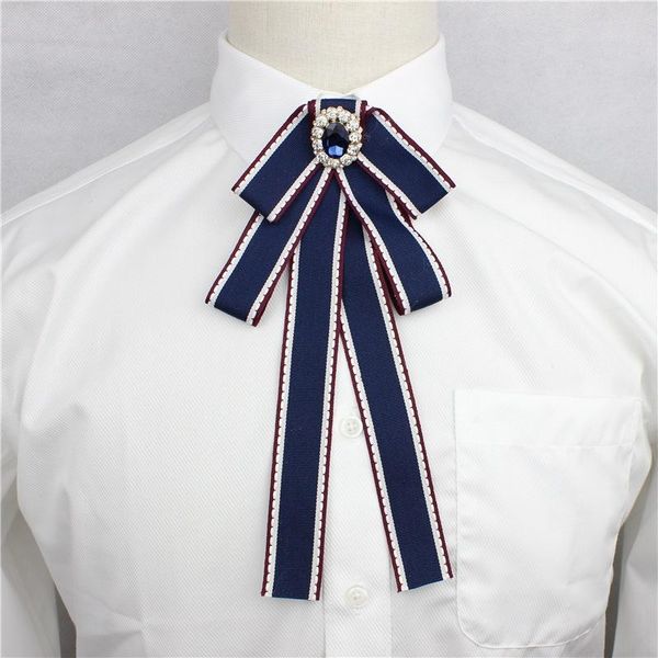 

flower collar tie female college style british professional bank stewardess collar flower bow necktie, Blue;purple