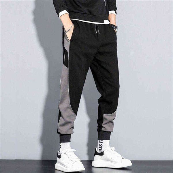 Плюс размер гарем брюки мужские бегуны свободные корейские моды повседневные брюки хип-хоп спортивные штаны грузовые брюки мужчин 5xl Streetwear G220224