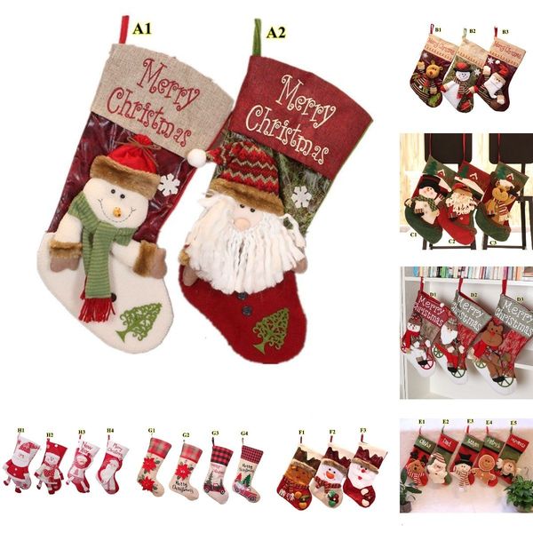 

gift tree candy bag home pendant christmas stocking decoration 8 different styles integration owb1175 fk0c