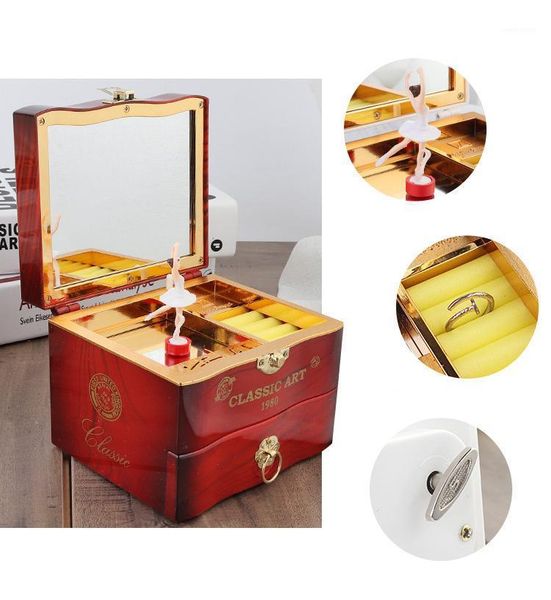 

decorative objects & figurines jewelry music box classic rotating dancer ballerina piano clockwork plastic girls hand crank mechanism christ