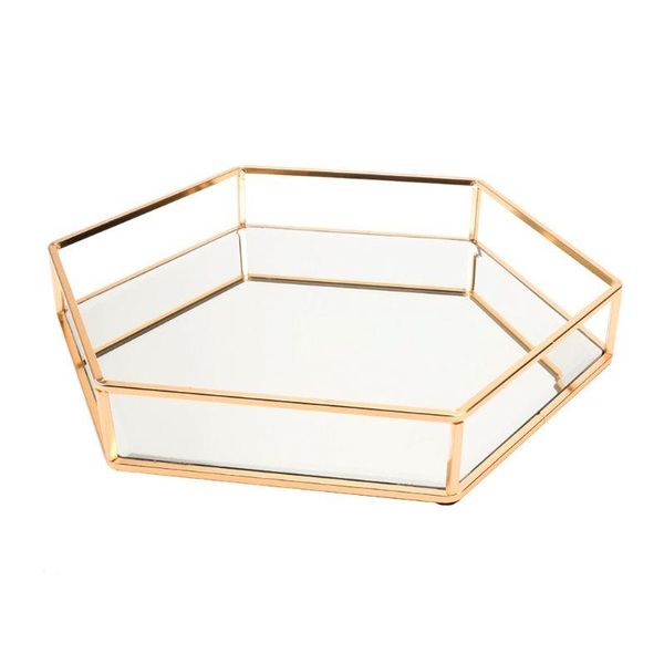 

gold gold mirror jewelry tray perfume tray mirror vanity dresser ornate metal decorative jewelry perfume for, Pink;blue