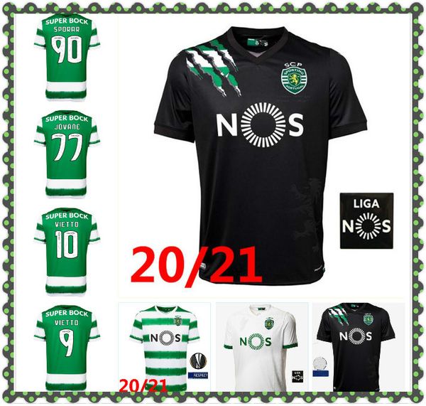 

sporting cp 20 21 lisboa футбол джетки vietto caults acuna home отель 2020 2021 sporting clube de футбольная рубашка maillot de foot таиланд, Black