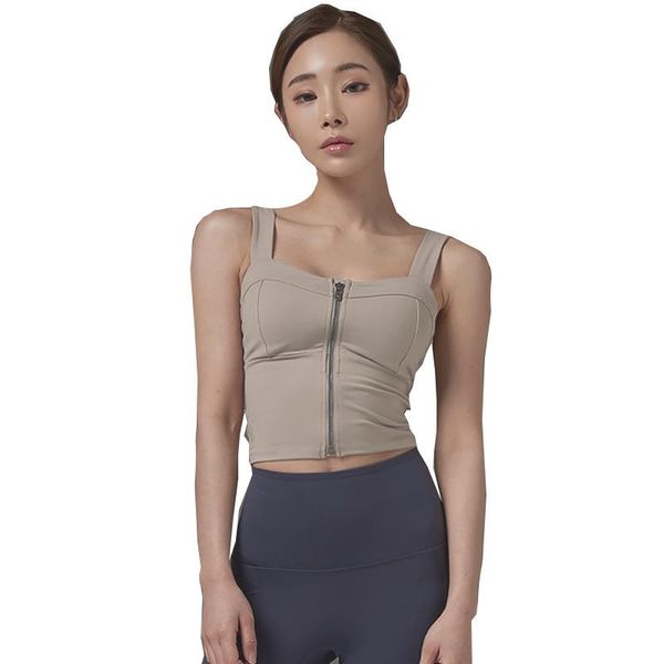

pure color zipper йога жилет top противоударный танец фитнес упражнения бретели йога top спортивная собирают wrap грудь спорт бег, White;red
