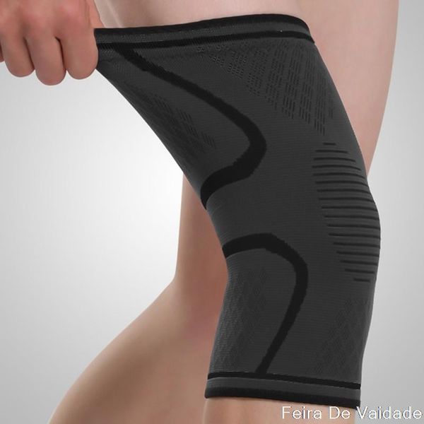 

elastic knee pads nylon sports kneepad fitness protective gear patella brace support running basketball volleyball, Black;gray