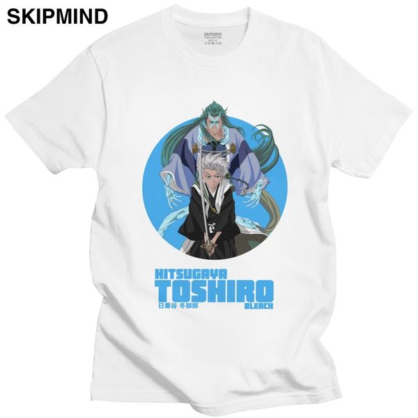 

trendy japanese manga toshiro hitsugaya short sleeved summer anime bleach summer gift sport hooded sweatshirt hoodie t shirt