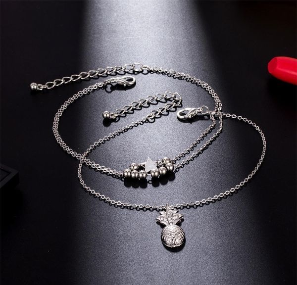 

kisswife ankle chain pine pendant anklet beaded 2018 summer beach foot jewelry fashion style anklets fo bbyppa bde_home, Red;blue