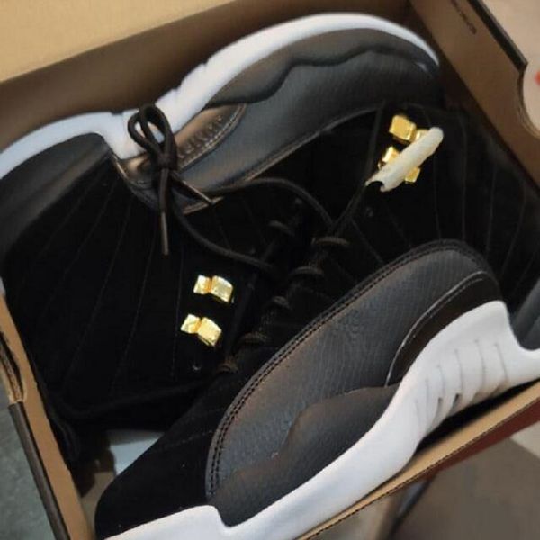 

bumblebee mens basketball shoes 12s jumpman university gold stone blue 12 flu game royal the master dark grey men shoe sports sneakers, White;red