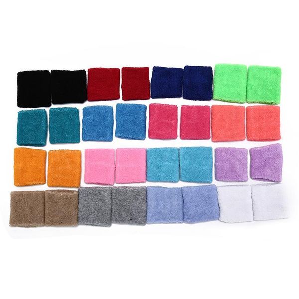 

cotton sport sweatband wristband basketball wrist protector running badminton basketball brace terry cloth sw qyluit, Black;red