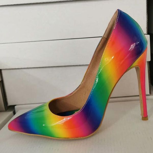 

shofoo shoes,fashionable women's shoes , color patent leather, about 12cm high-heeled women's shoes,pointed toe pumps, Black