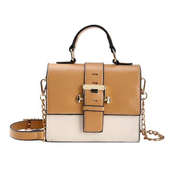 

small bag female 2020 new one-shoulder female messenger bag hit color fashion chain wild portable small square