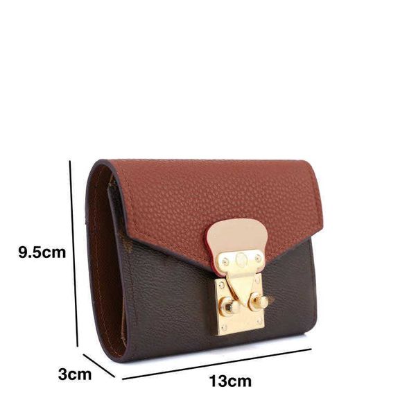 

designer womens wallets twist lock and handbags mens mini lesther holders color 9 size 9.5x13x3, Red;black