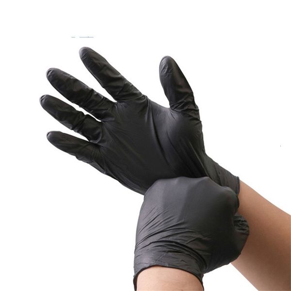 

black 6pcs/lot food grade waterproof allergy disposable work safety nitrile gloves mechanic