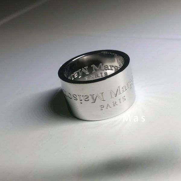 

margiela estilo e letras cabea para baixo tipo independente casal titnio anel presentes 4ijr, Golden;silver