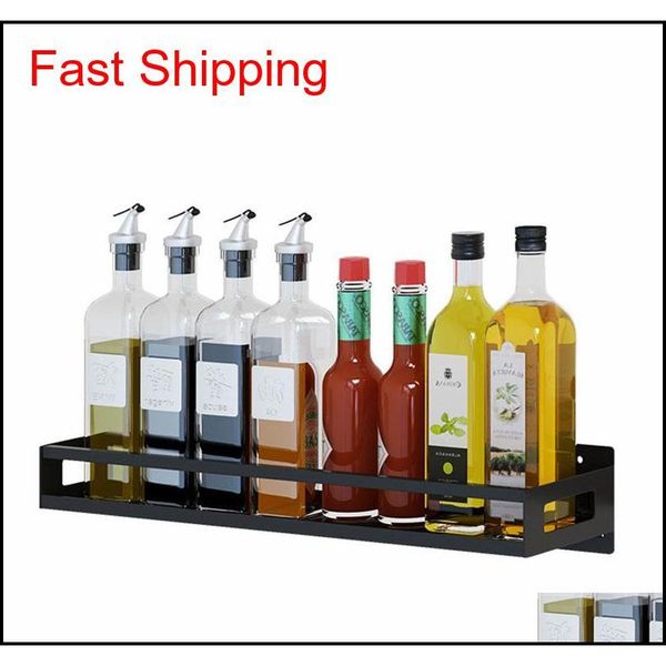 

kitchen rack stainless steel spice rack punching wall-mounted oil salt sauce vinegar storage b qylrpi homes2011