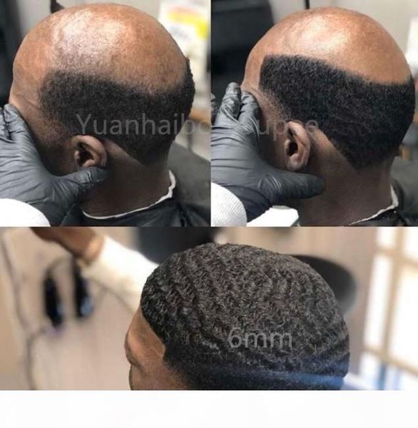 

men hair wig 4mm 6mm 8mm 10mm 12mm wave full lace toupee wavy toupee malaysian virgin human hair replacement for men ing, Black