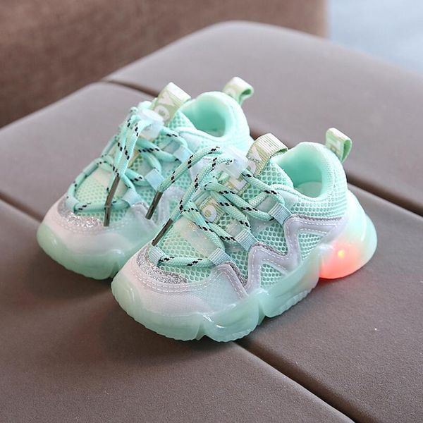 

новые дети светящийся обувь мальчики девочки led спортивные кроссовки детские огни мода кроссовки малышей дети с легкими кроссовки jllhug mx, Black