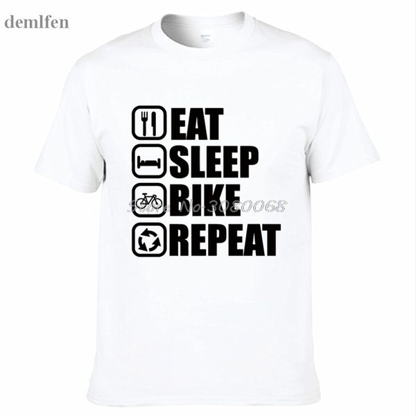 

summer fashion casual men tshirt eat sleep bikes repeat design print t-shirt male hop hip tees sport hooded sweatshirt hoodie