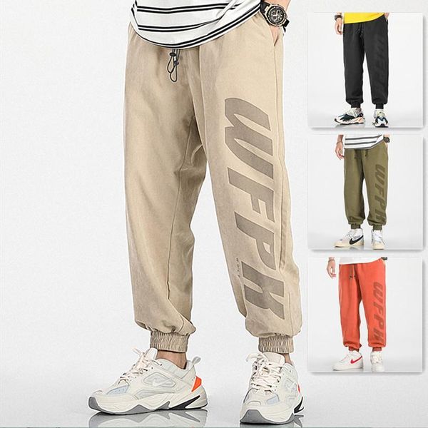 

harem pants men casual hip hop baggy men's trousers black khaki japanese streetwear plus size bottom loose letter ankle-length1