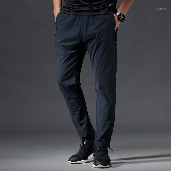 

running pants men sweatpants ice silk jogging outdoor quickly dry fitness yoga training trousers & for plus size1, Black;blue