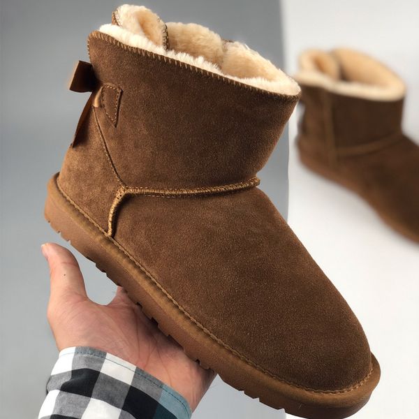 

winter ribbon tall boots bowtie crystal women australia classic casual shoes knee half boots black khaki pink chestnut girl snow boots 36-39