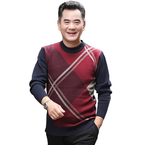 

3xl streetwear casual autumn sweater men long sleeve crew neck color block knitted sweater men pullover winter clothing xxxl, White;black