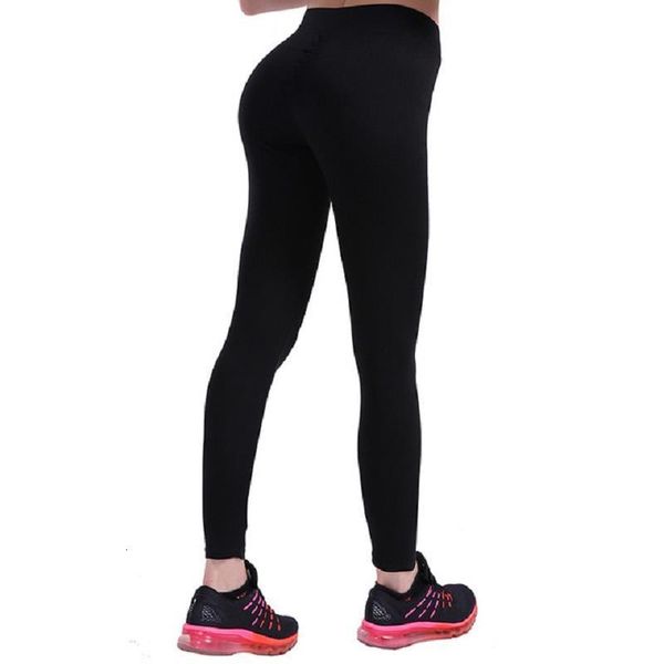 

women workout leggings fashion push up slim leggings polyester v-waist colors summer polyester jeggings women pants, Black