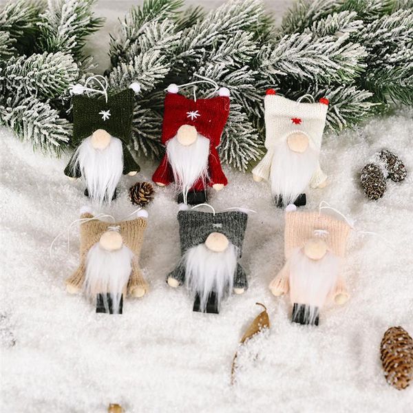 

navidad 2020 new year gifts christmas decoration 1pc christmas pendant cute gnome doll tree decorations natal kerst