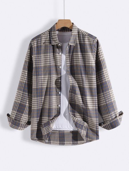 

men tartan button up shirt u0xz#, White;black