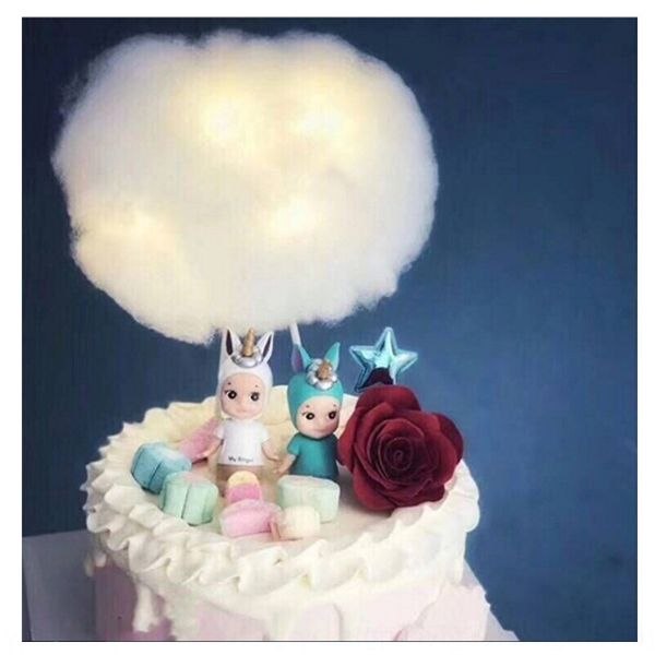 

veoo8 baking luminous cake lamp continuous lamp luminous cloud cake swing plug-in cotton cloud decoration 3d decoration swing 8e831