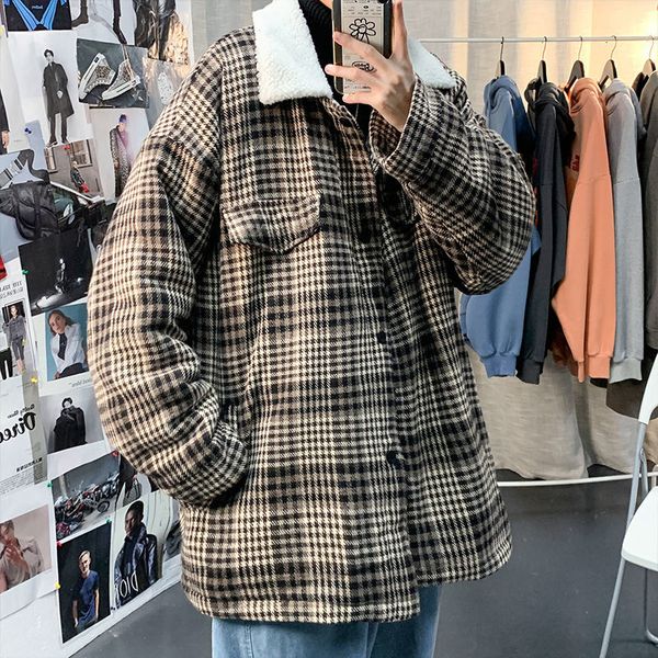 

2021 cotton man-quilted autumn new winter clothing garnish cotton-cotton-quilted wool young men's clothes 6plk, Black