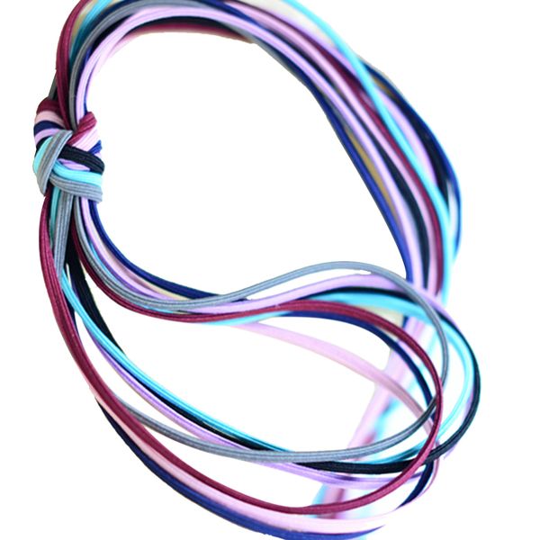 

7 pieces candy color hair holders high elastic rubber bands for hair accessories, Slivery;golden