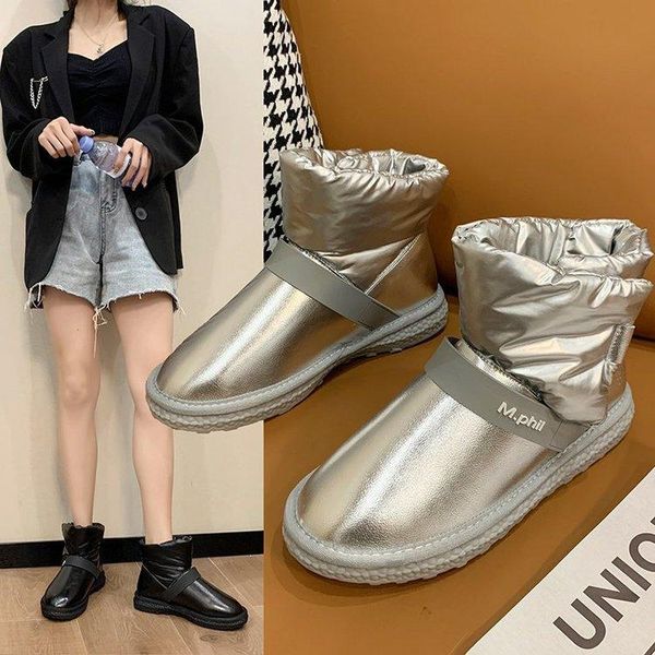 

2020 new shiny boots ladies boots winter snow waterproof and rainproof non-slip women's shoes 36-40, Black