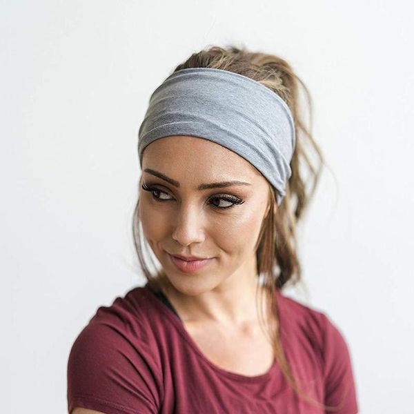 

fashion summer hair elastic bands hairband solid color sport yoga headband men women stretch outdoor fitness he jlliye