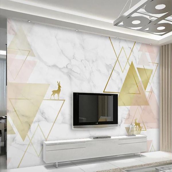 

decorative wallpaper modern minimalistic abstract marbled elk triangle geometric background wall