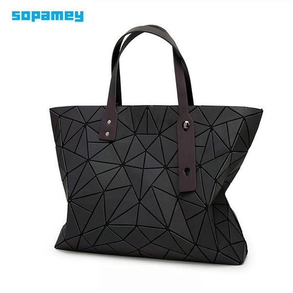 

fashion bao bag women luminous messenger bag diamond tote geometric quilted shoulder bags laser plain folding handbags bolso
