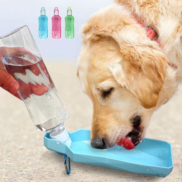 

250ml portable dog water bottle drinking bowls foldable plastic pet puppy water dispenser outdoor travel dog cat sqcphg