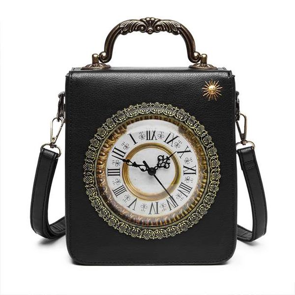 

luxury designer pu leather women handbags real alarm clock shoulder bag ladies small purse crossbody bags for women