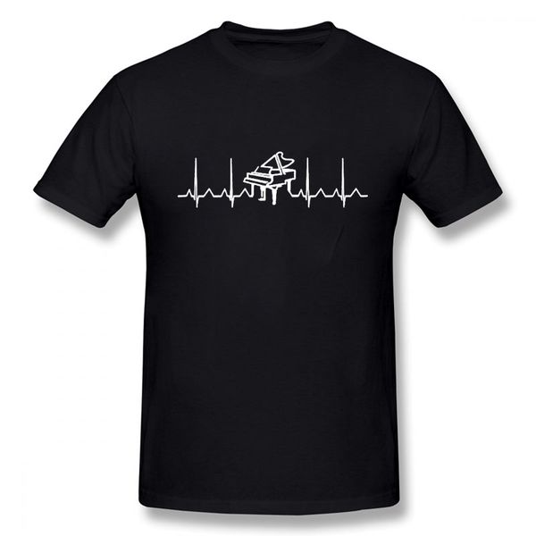 

sport heartbeat piano music keyboard notes t-shirt fashion funny cotton short sleeves t shirts o-neck tees hip hop oversized