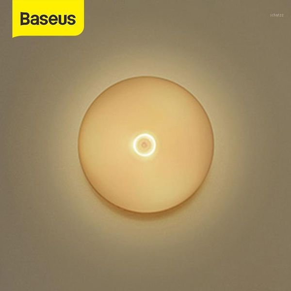 

baseus warm led night light pir motion sensor intelligent nightlight lamp for children kids living room bedroom stairs lighting1