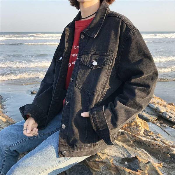 

2020 new women's jacket denim jacket black clothes clothing vintage jean denim winter1, Black;brown
