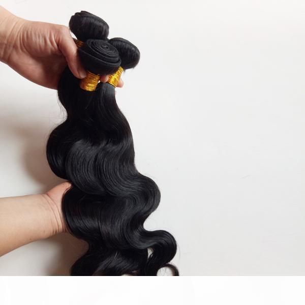 

unprocessed mink malaysian brazilian virgin human hair weft 8-28inch body wave extensions factory wholesale price indian remy hair, Black