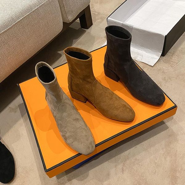 

весна / осень упругие женщины boots luxury botas de mujer кожа zapatillas mujer 2020 голеностопного botas feminina med пяток женская обувь, Black