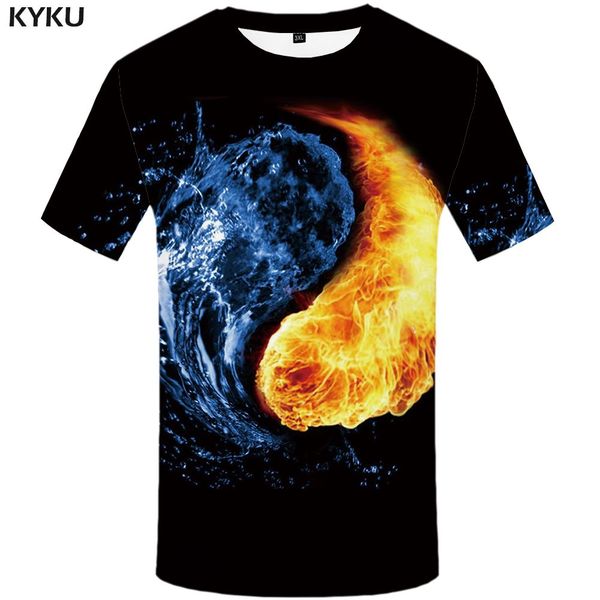 

brand yin yang men black vintage graphic cool summer 3d print shirts plus size harajuku humor men clothing